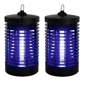 2er Set UV Insektenvernichter Insektenfalle Elektrisch | Elektrischer Insekten Schutz | Licht Fliegenfalle | Mückenlampe Fliegenfänger
