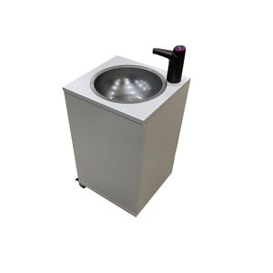 Mobiles Handwaschbecken Waschbecken Littlewhite mit Batterie betriebenen Wasserhahn Weiß