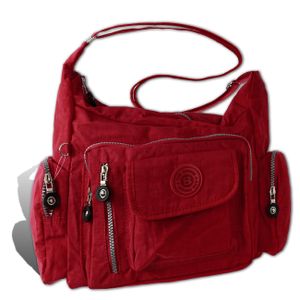 Bag Street Nylon Tasche Damenhandtasche Schultertasche rot 30x15x22 D2OTJ204R