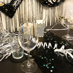 Oblique Unique Lametta Vorhang für Weihnachten Silvester Geburtstag Deko Party Fasching Silberhochzeit - matt silber