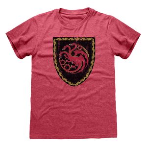 House Of The Dragon T-Shirt L Rot Uni Targaryen Crest