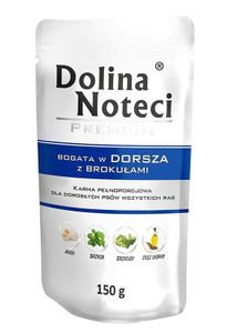 DOLINA NOTECI PREMIUM mokra karma dla psa bogata w dorsza z brokułami 150g