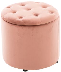 CLP Sitzhocker Pantin Samt mit Stauraum, Farbe:pink