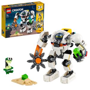 LEGO 31115 Creator 3-In-1 Weltraum-Mech Spielzeug mit Roboter und Lastenträger, Bauset mit Actionfigur und Alienfigur, tolles Geschenk für Kinder