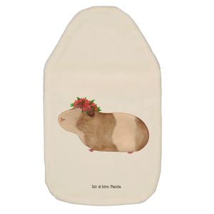 Mr. & Mrs. Panda Wärmflasche Meerschweinchen Weisheit - Weiß - Geschenk, Gute Laune, lustige Sprüche, Körnerkissen, Kinderwärmflasche, Tiere, Wärmflasche mit Bezug