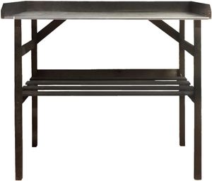 holz4home® Holz Pflanztisch Schwarz mit 2 Ablagen aus Fichtenholz I Tisch für Gartenarbeiten im Innen- & Außenbereich I 78 x 82 x 38 cm (BxHxL)