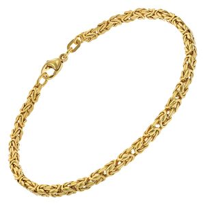 trendor 51858 Armband Königskette Gold auf 925 Silber 2,8 mm Breite, 23 cm