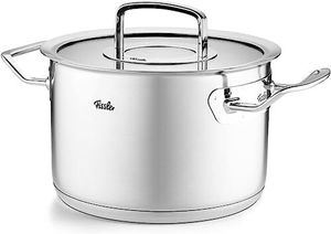 Fissler Original-Profi Collection / Edelstahl-Kochtopf (Ø 24 cm, 6,3L) Töpfe inkl. Glas-Deckel – Induktion