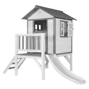 AXI Spielhaus Beach Lodge XL in Weiß mit Rutsche in Weiß | Stelzenhaus aus  Holz für Kinder | Kleiner Spielturm für den Garten