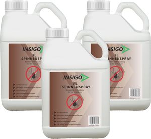 INSIGO 3x5L Anti Spinnenspray Spinnenmittel Spinnenabwehr gegen Spinnen-Bekämpfung Spinnen vertreiben Schutz Zecken Ungeziefer