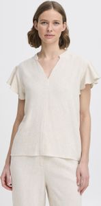 b.young BYFILINEN Damen Bluse Tunika Kurzarm Leinenmix regular fit