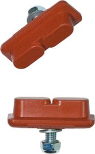 Kool-Stop Bremsschuhe T8 Continental V-Brake, Canti, L=37mm symm., für Alu/Stahl-Felgen, salmon