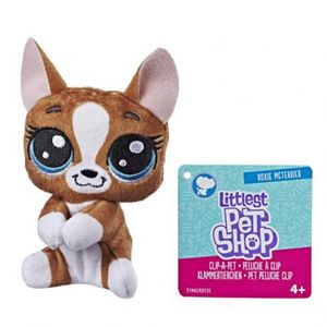 Hasbro E0135EU4 - LITTLEST PET SHOP - Littlest Pet Shop Klammertierchen aus Plüsch Roxie MC Terrier