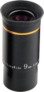 Svbony Teleskop Okular 1.25", Ultraweitwinkel Okular 9mm, Mehrfachvergütet Grüner Film 66 Grad Okular für Teleskop
