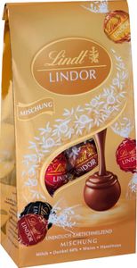Lindt Lindor Mix Gold vrecko s náplňou, ktorá sa rozplýva v ústach 99g