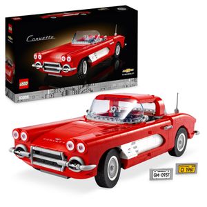 LEGO Icons Corvette Modellauto-Set, klassischer Sportwagen zum Bauen, Modellbausatz für Erwachsene, ikonisches amerikanisches Chevrolet, Geschenke für Männer, Frauen, Ihn oder Sie 10321