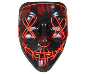 Maske Halloween LED , Farbe wählen:rot
