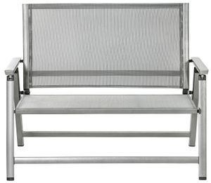 Dehner Klappbank Chicago, 2-Sitzer, ca. 106 x 97 x 59.5 cm, Aluminium/Kunststoff, grau