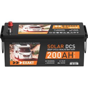 Solarbatterie 12V 200Ah EXAKT DCS Wohnmobil Versorgung Boot Batterie 180Ah 190Ah