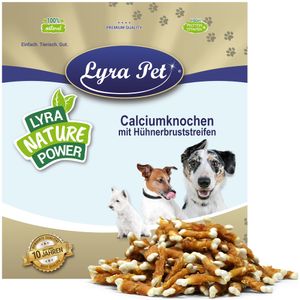 1 kg Lyra Pet® Calciumknochen mit Hühnerbruststreifen