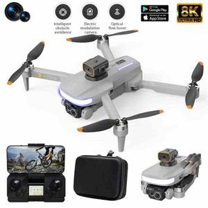 Bürstenlose Motor Drohne mit Dual 4K Kameras, Faltbar Drohnen mit Aktiven Hindernisvermeidung, Elektrisch Verstellbarer Rc Dronesquadcopter für Erwachsene Und Kinder
