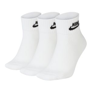 Nike Sportswear Everyday Essential Ankle 3 Pair White / Black EU 42-46