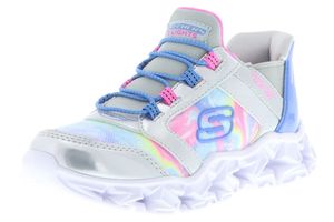 SKECHERS 303707L/SMLT S Lights-Galaxy Lights-Tie Dye Takeoff Kinder Mädchen Sneaker Turnschuhe Halbschuhe silber/mehrfarbig, Größe:34, Farbe:Silber