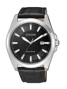 Citizen Eco Drive | Zegarek męski | Skórzany pasek | Datownik | BM7108-14E