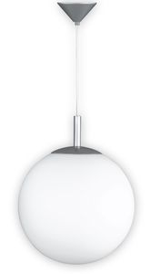 Honsel Pendelleuchte Kugel Opal 35 cm mit Glasschirm Weiß