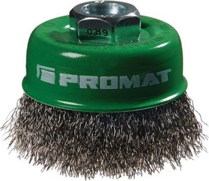 PROMAT Topfbürste D.60mm M14 Draht-D.0,3mm V2A