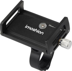 imoshion Handyhalterung Mini für Fahrrad und Motorrad – Aluminium - Leicht - Verstellbar - Schwarz
