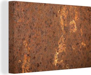 OneMillionCanvasses® - Obrazy na plátne - 140x90 cm, hnedá - oranžová - abstraktná - vintage - hrdza - vzor, nástenná umelecká dekorácia - fotografia na plátne - obraz na plátne