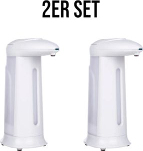 2er Set Desinfektionsmittelspender mit Sensor kontaktlos Sensorgesteuert Seifenspender 330 ml
