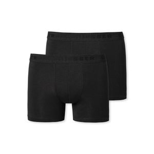 SCHIESSER Jungen Shorts 2er Pack - Serie 95/5, einfarbig, Organic Cotton Schwarz 176