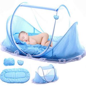 Baby-Reisebett, Tragbares Babybett, Pop Up Reisebett für Baby Faltbar Kinderbett mit Moskitonetz und Matratze Leicht Krippe für 0-3 Jahre Baby