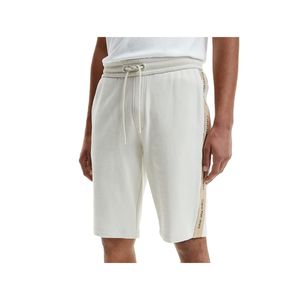 Calvin Klein Jeans Herren Sweat-Shorts mit Kontraststreifen, Beige M