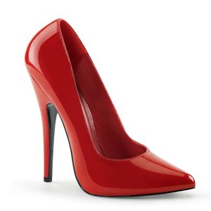 DOMINA-420 elegante Devious Damen High Heels Pumps mit Stilettoabsatz rot Lack