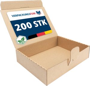 200 x Maxibriefkarton Midi 200 x 150 x 50 mm braun