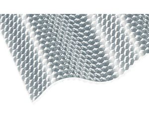 Gutta Acryl Wellplatte Sinus 76/18 Wabenstruktur glasklar schlagzäh 3800 x 1045 x 3 mm