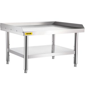 VEVOR Edelstahl-Gerätegrillständer, 60 x 30 x 24 Zoll Edelstahltisch, Grillständertisch mit verstellbarer Ablagefläche, Geräteständer-Grilltisch für Hotel, Zuhause, Restaurantküche