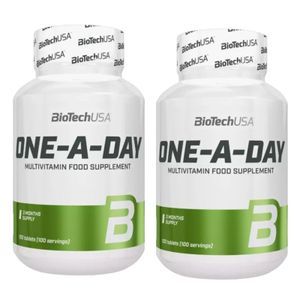 2x BioTech USA One-A-Day 100 Tabletten Multivitamin & Mineralkomplex Vegan