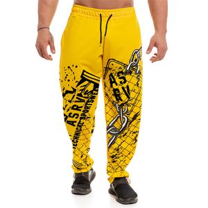 Herren Casual Hip Hop Haremshose Hosen Jogger Streetwear Mode Kordelzug,Farbe: Gelb,Größe:XL