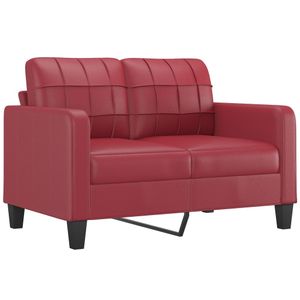 vidaXL 2-Sitzer-Sofa Weinrot 120 cm Kunstleder