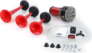 Hella Dreiklang Fanfare Hupe Signal Horn KFZ PKW Auto 12 Volt 118dB 780-860Hz