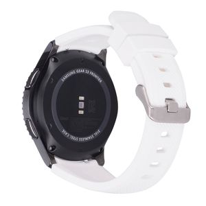 Armband flexibel aus Silikon 22mm für Samsung Gear S3 Smartwatch in Weiß