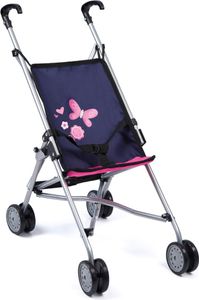Bayer Design - Puppen Buggy, blau/pink 30113AA