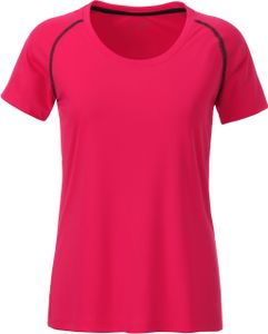 James & Nicholson JN 495 Damen Funktions-Shirt bright pink/titan L