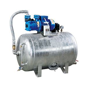 Hauswasserwerk 1,1 kW 230-400V 100-200L Druckbehälter verzinkt Druckkessel Set : Volumen - 200 L, Netzanschluss - 400 V