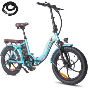 Skládací skládací kolo 20 palců, baterie 36V 18AH, 250W elektrické kolo fatbike ženy, Shimano 7S, horské kolo muži 25km/h, modrá