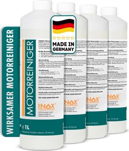 INOX® Motorreiniger, 4x1L - Motorenreiniger Motor Reiniger Motorspülung Spülung